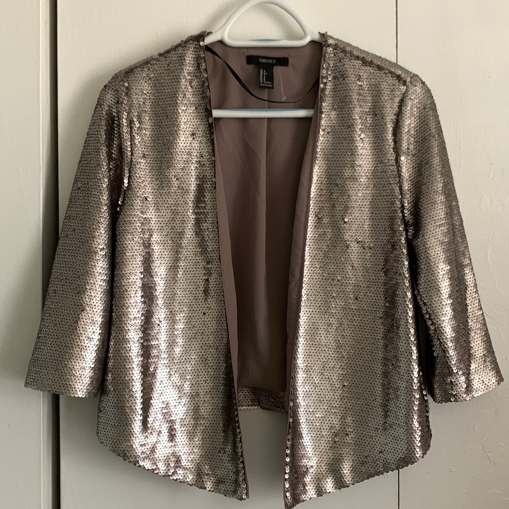 Sequined Shrug Jacket from Forever 21 Size S